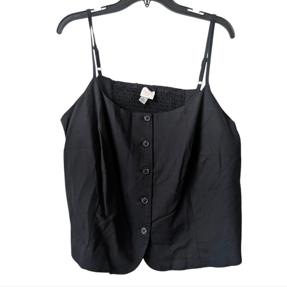 A New Day Black Button-Front Blouse - Picture 2 of 5